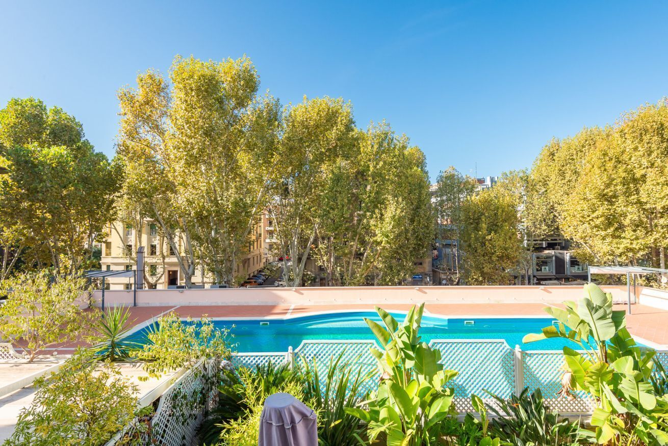 A heated pool