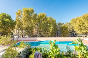 A heated pool