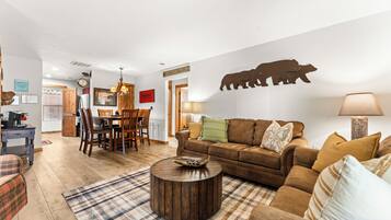 Smart TV, fireplace, video games