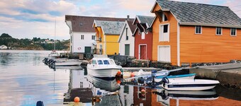 Beautiful historic Norwegian house in picturesque fishing village.