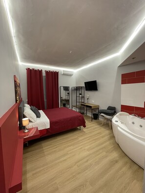 Romantic Double Room, Courtyard View | Down comforters, individually decorated, individually furnished, desk