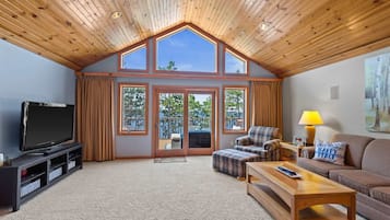 Smart TV, fireplace, video games, stereo