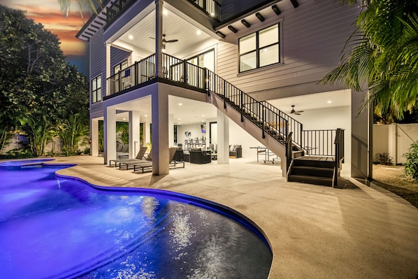 A heated pool