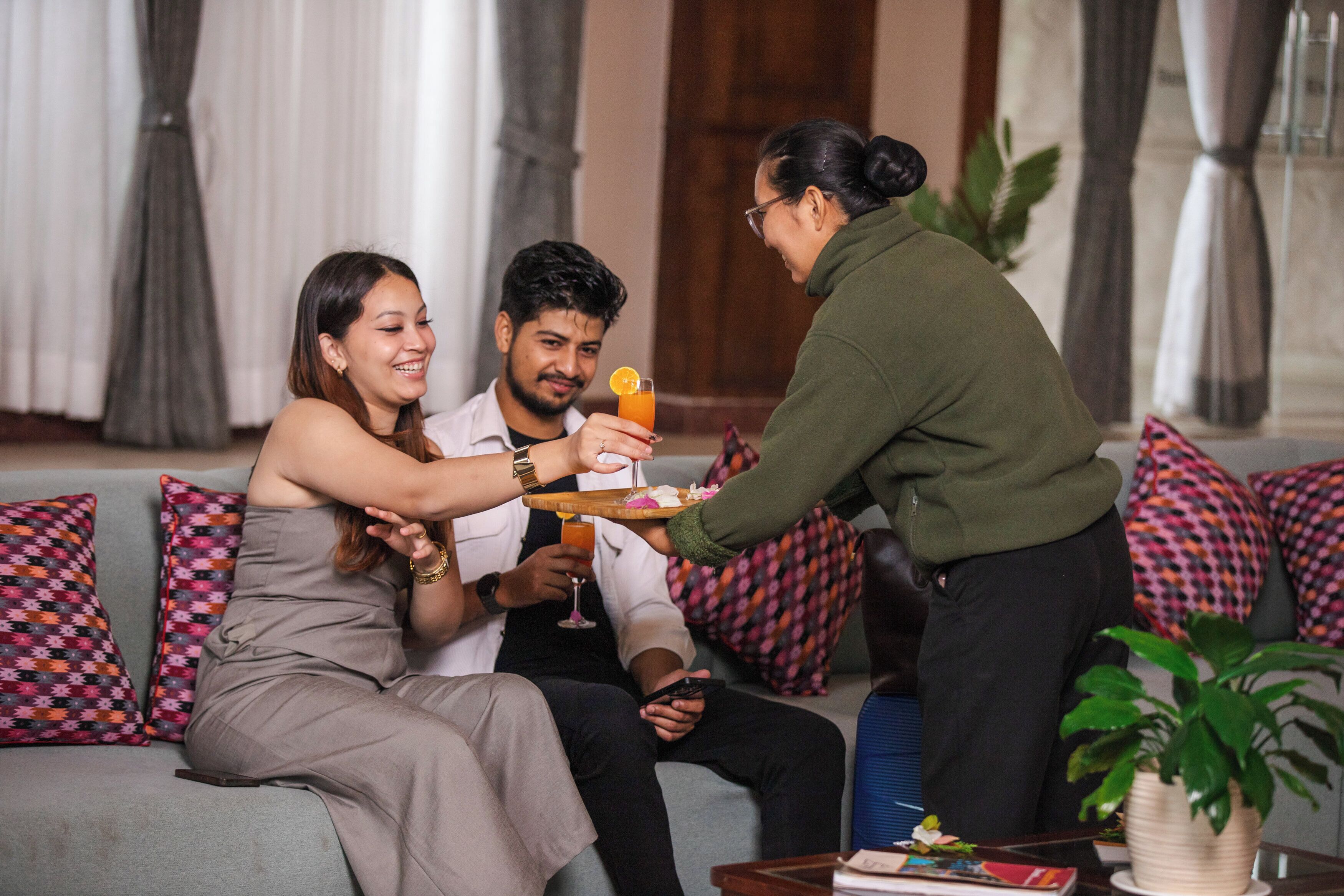 Mostrador para check-in y check-out