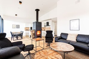 TV, fireplace, ping pong