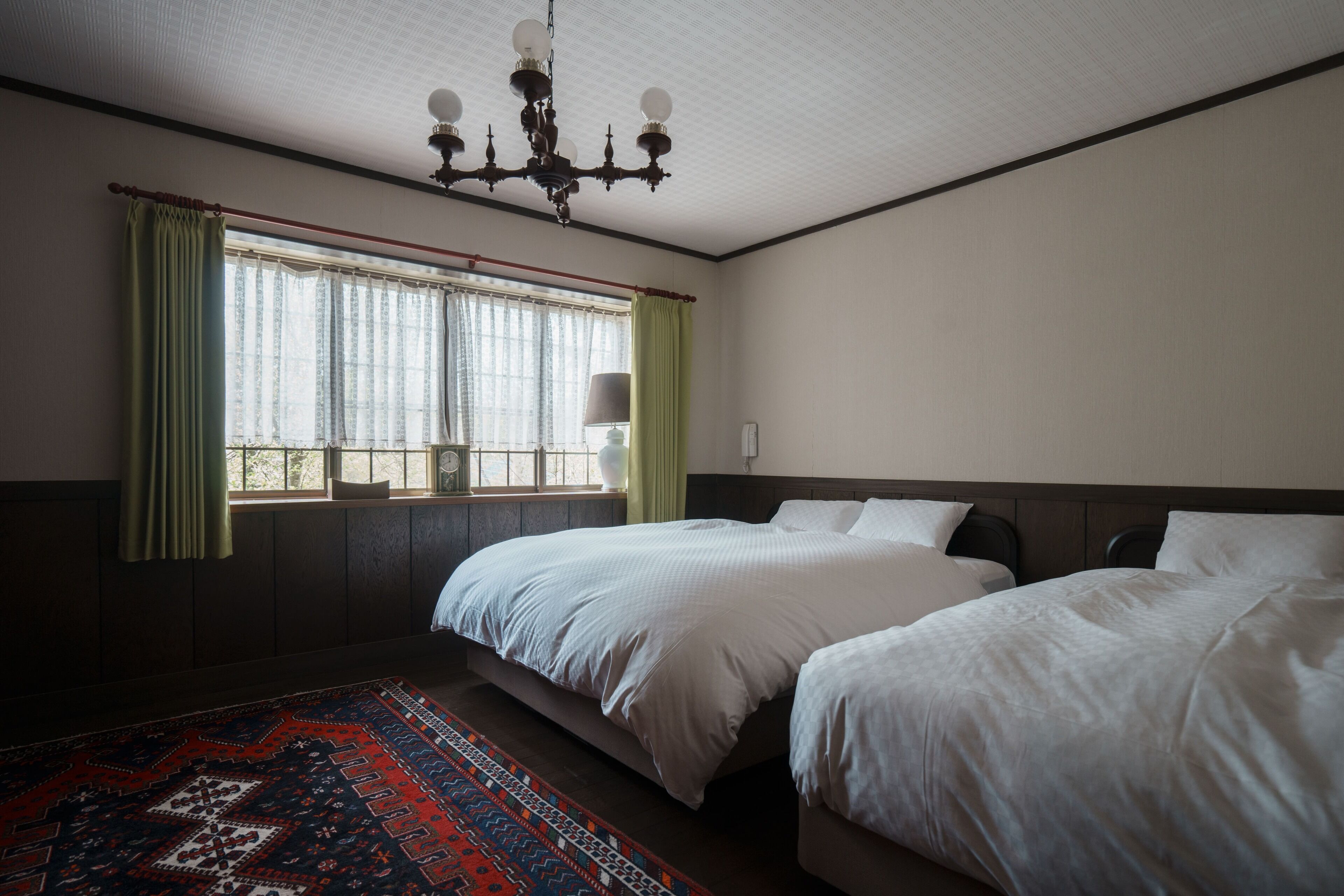 Hypo-allergenic bedding, desk, laptop workspace