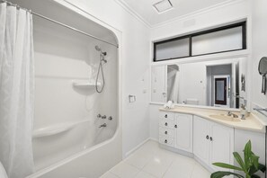 Hair dryer, towels
