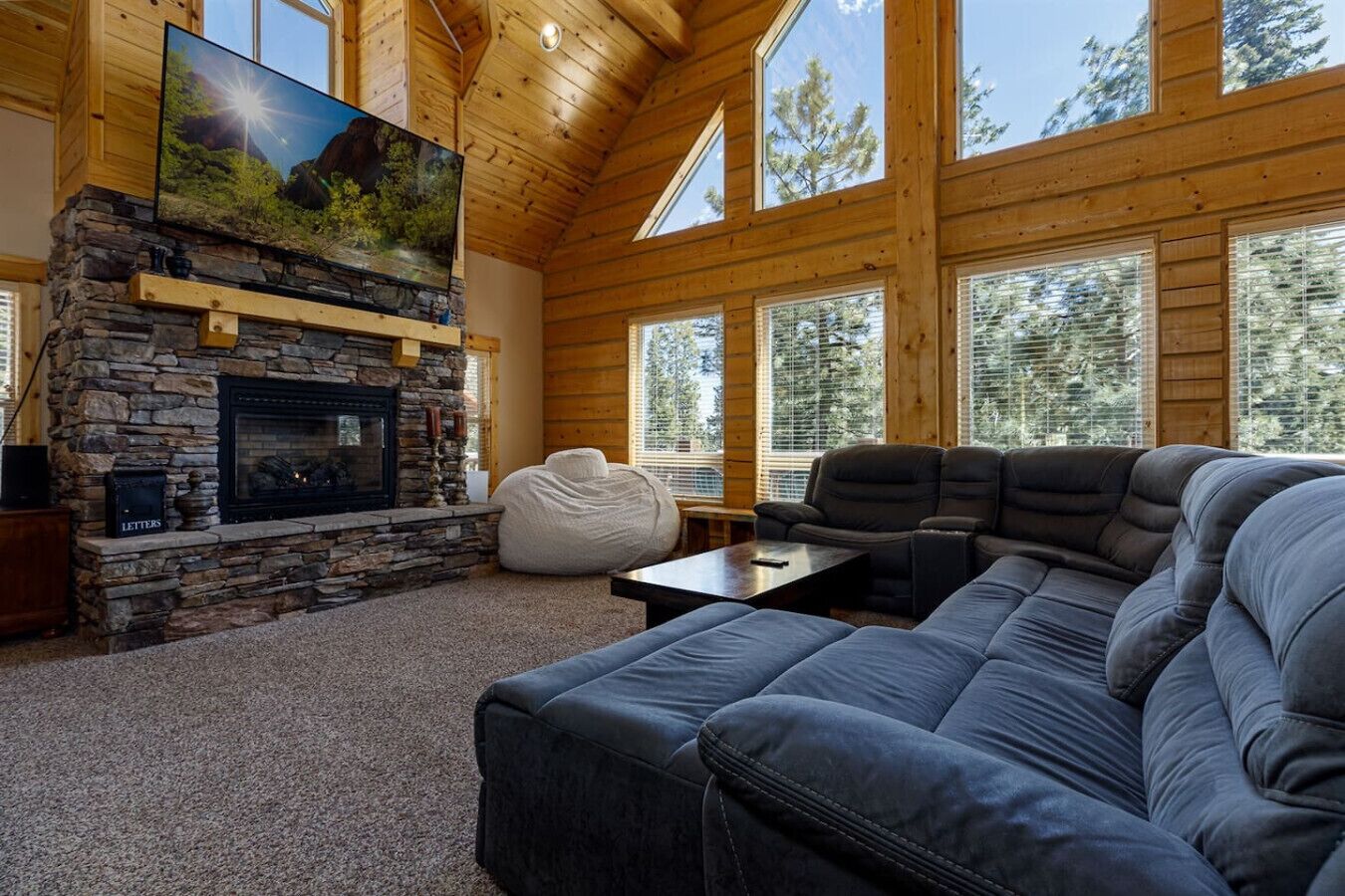 Fernseher, Kamin, Tischtennisplatte