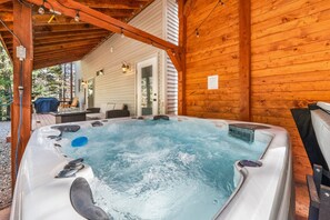 Unclassified image, 2 of 52, button - PET-FRIENDLY FOREST RETREAT CABIN | HOT TUB, FIRE-PIT, & A/C (Duck Creek Village)