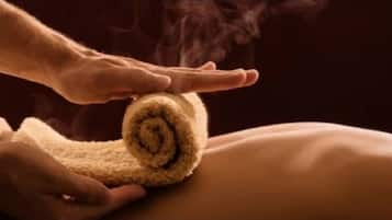 Een sauna, massagebehandelingen