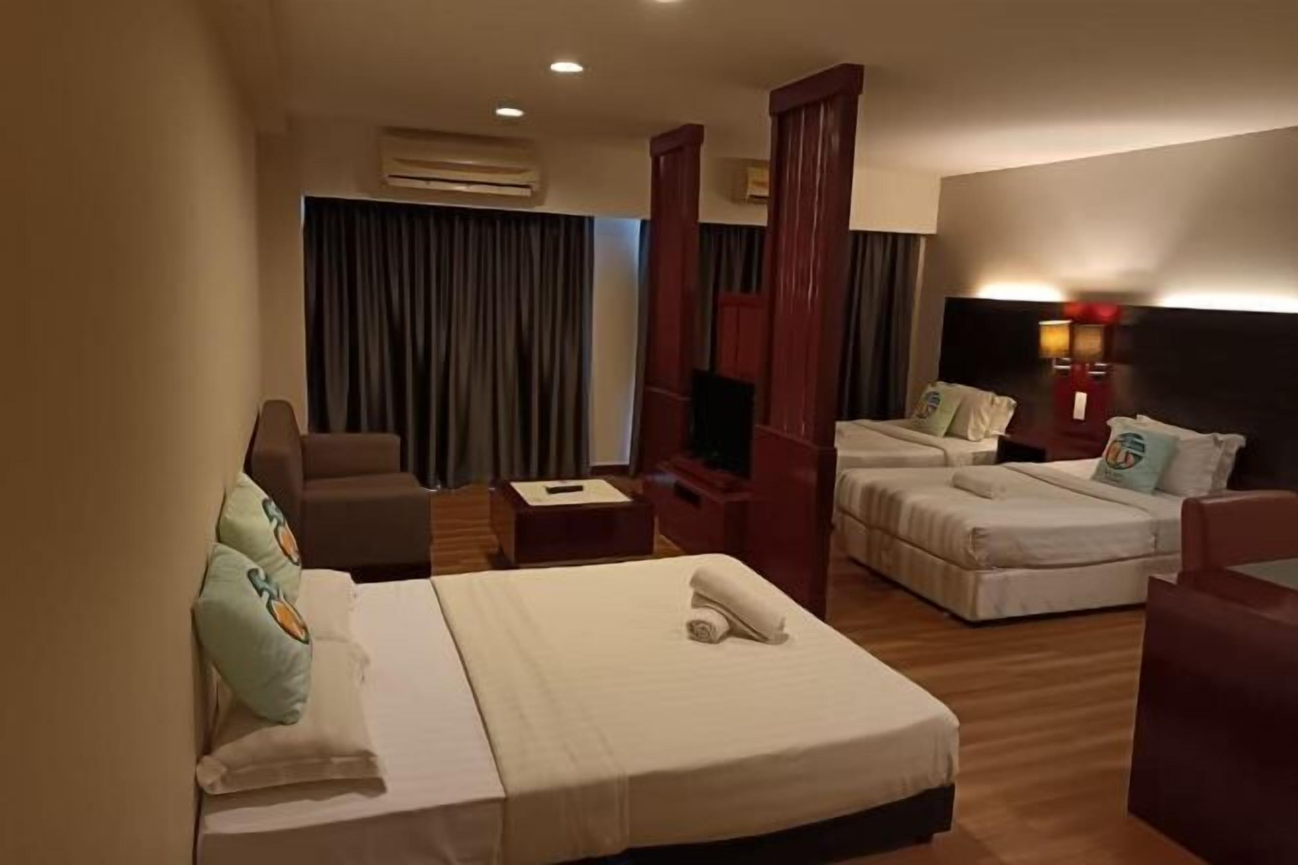 Individually decorated, desk, blackout drapes, soundproofing