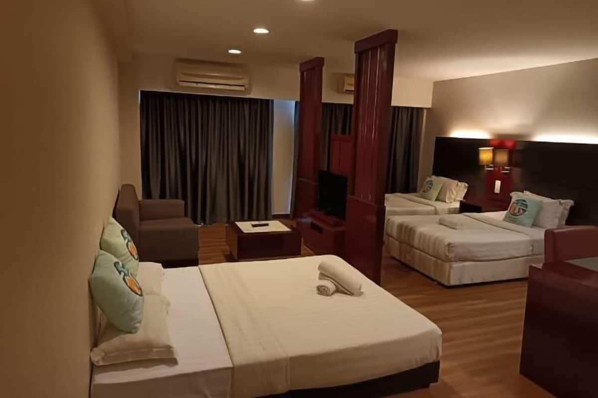 Individually decorated, desk, blackout drapes, soundproofing