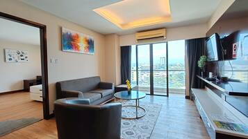 Individually decorated, desk, blackout drapes, soundproofing