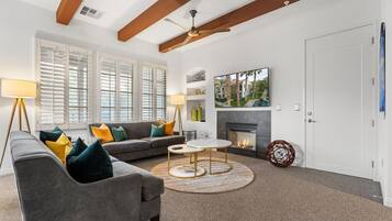 Smart TV, fireplace, offices