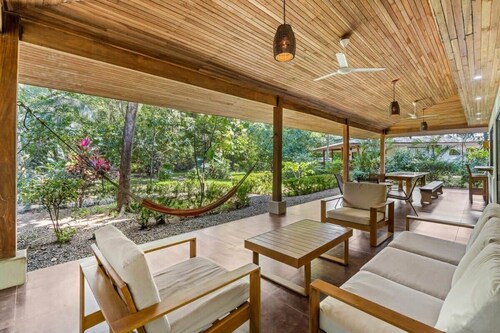 Stylish 3-Bedroom Tropical Escape with Pool & Outdoor Living, 1 Block from Playa Potrero
