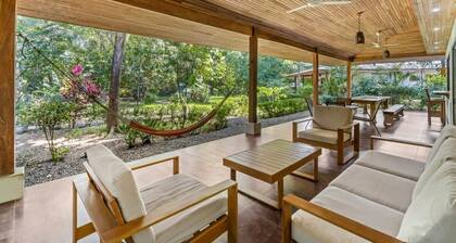 Stylish 3-Bedroom Tropical Escape with Pool & Outdoor Living, 1 Block from Playa Potrero