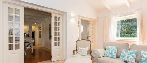 Fernseher, Kamin, Bücher