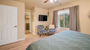 2 bedrooms, iron/ironing board, travel crib, WiFi