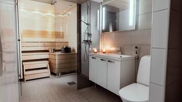 Hair dryer, towels