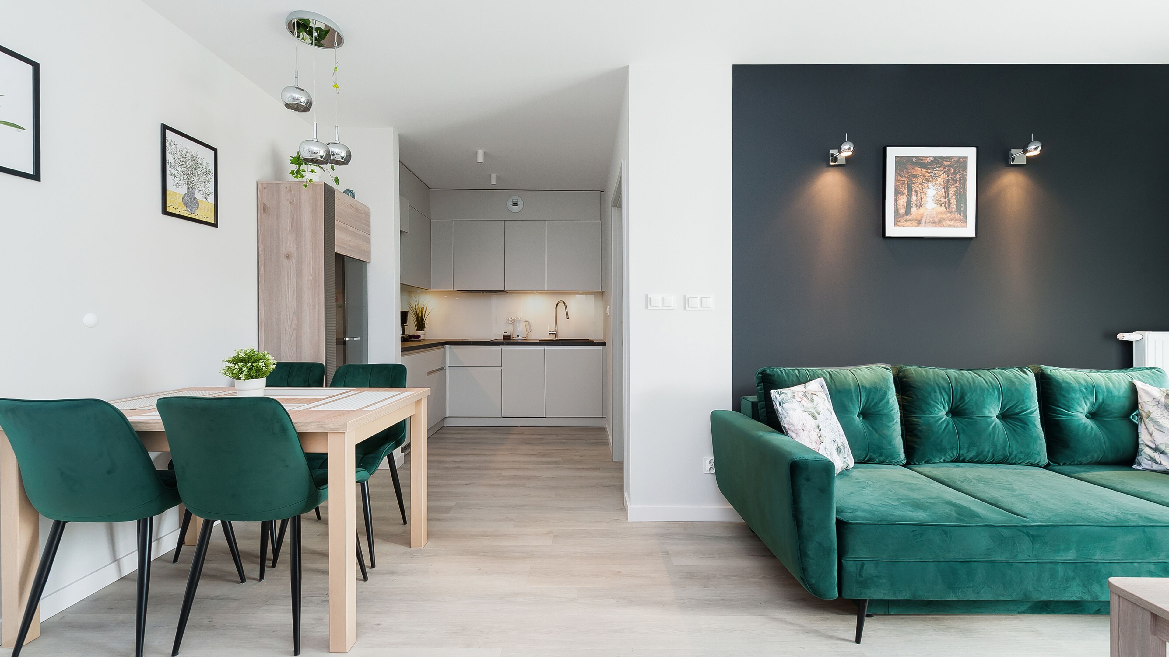 Deluxe Apartment (313) | Living area | Flat-screen TV