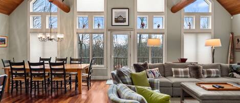 TV, fireplace, offices