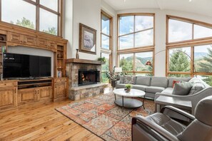 Smart TV, caminetto, lettore DVD, tavolo da calcetto