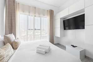 1 bedroom, iron/ironing board, free WiFi, bed sheets - Stylish Studio with Gym and Pool (دبي)