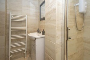 Hair dryer, towels, toilet paper