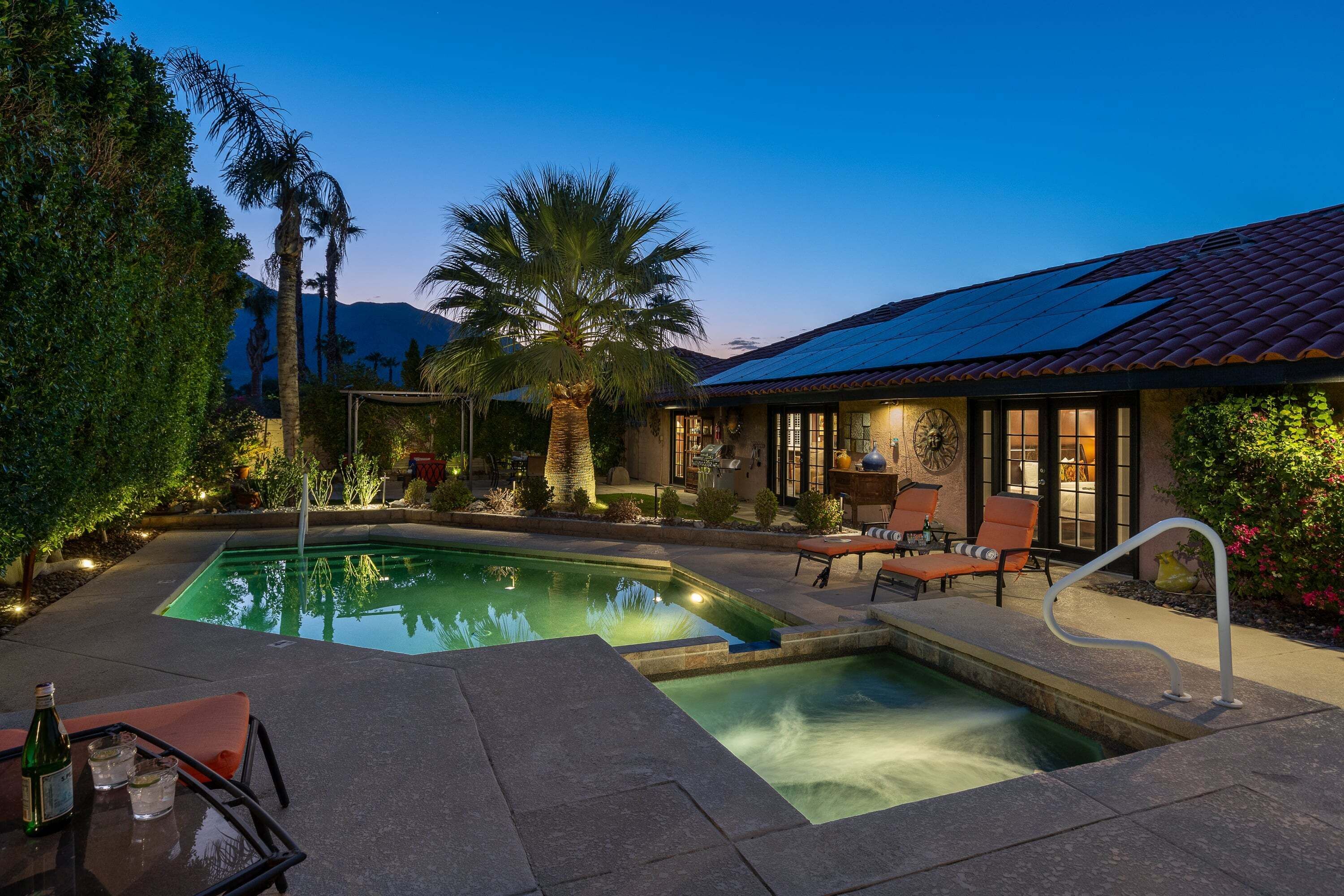 A heated pool