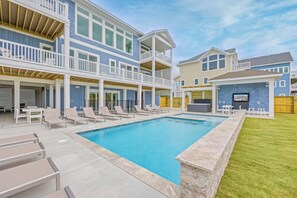Outdoor pool, a heated pool - Oceanfront Home in Avon with Private Pool, Elevator, and Hot Tub (Avon)