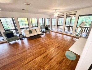 Smart TV, video games, ping pong, books