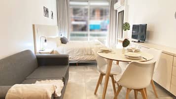 Standard Apartment | 1 bedroom, premium bedding, down comforters, memory foam beds