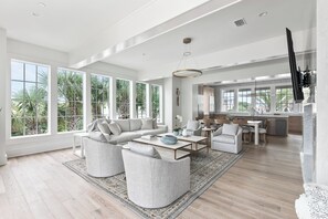 Smart TV, table football, ping pong