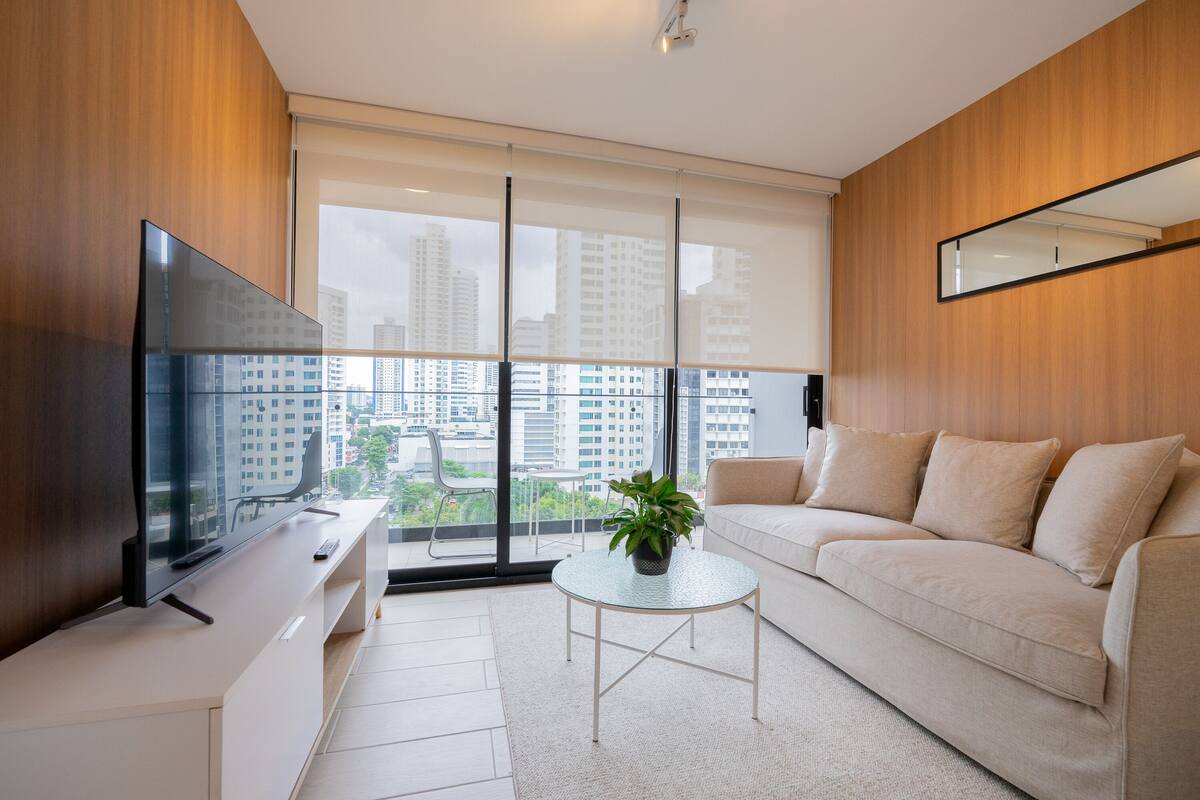 Apartment (13E) | Living area | 55-inch Smart TV with digital channels