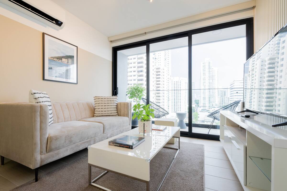 Apartment (17H) | Living area | 55-inch Smart TV with digital channels
