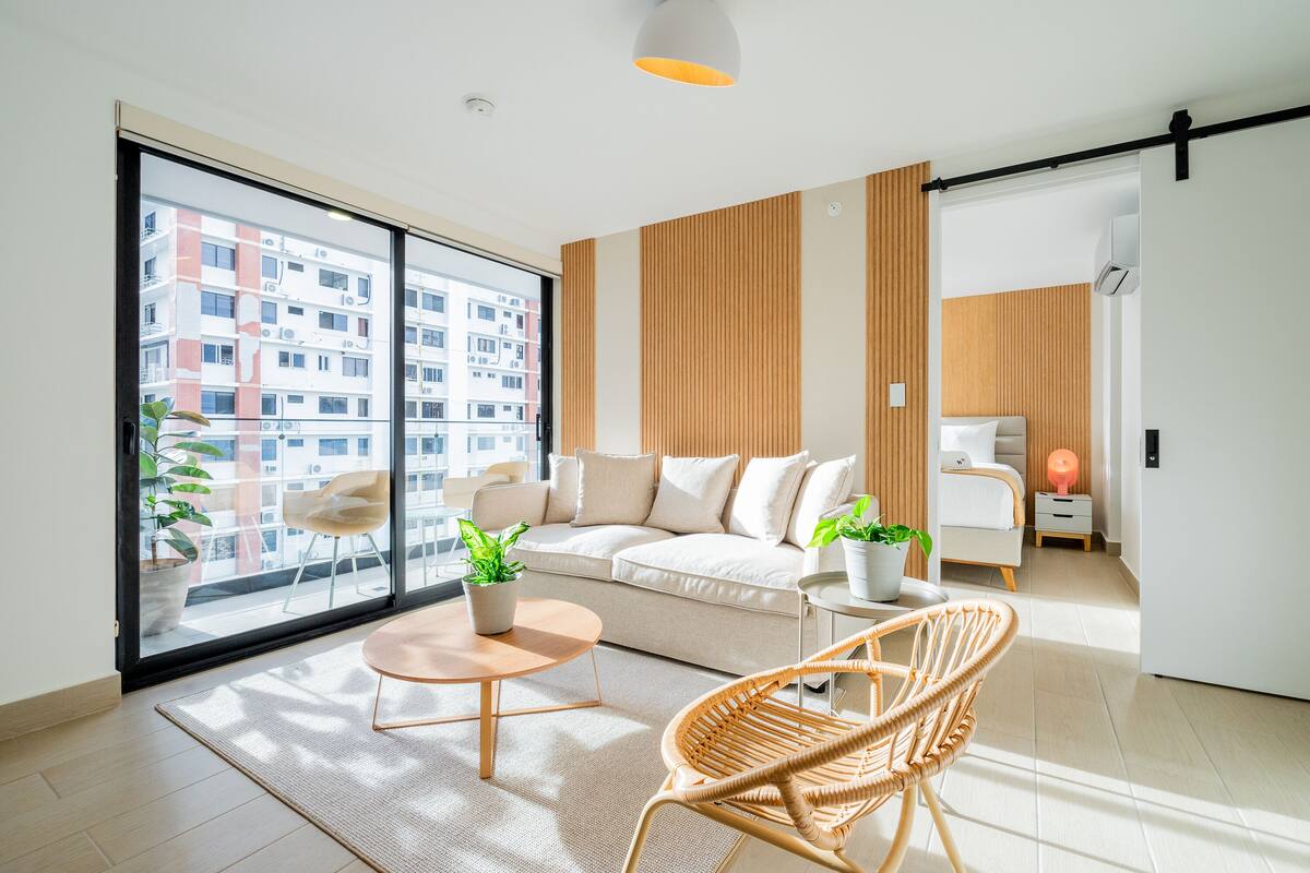 Apartment (19I) | Living area | 55-inch Smart TV with digital channels