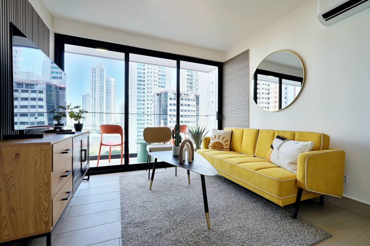 Apartment (14C) | Living area | 55-inch Smart TV with digital channels