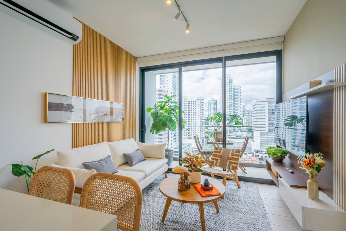 Apartment (19F) | Living area | 55-inch Smart TV with digital channels