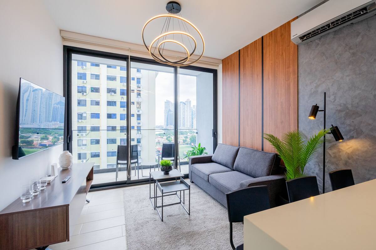 Apartment (19K) | Living area | 55-inch Smart TV with digital channels