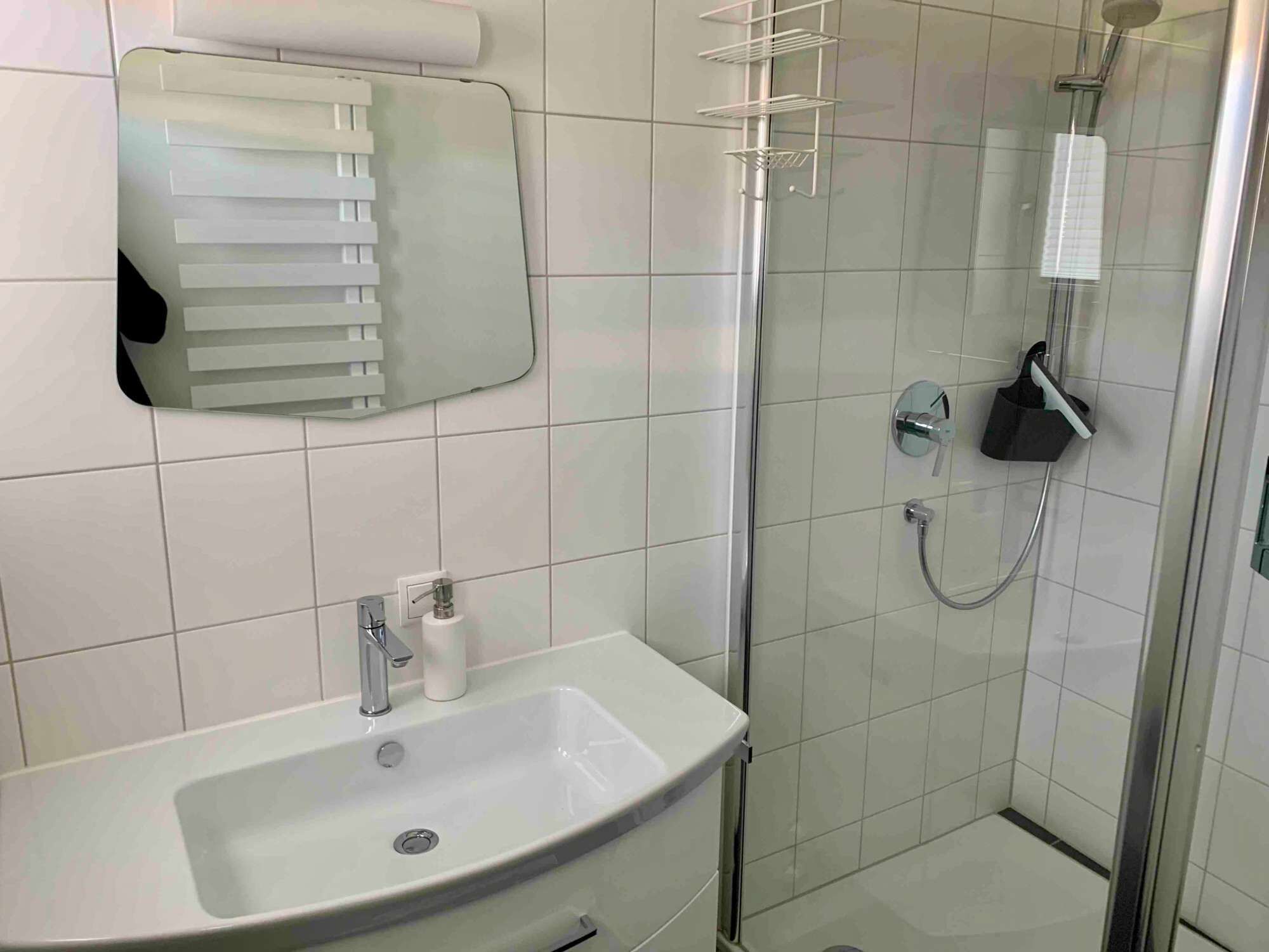 Dusche, Haartrockner, Handtücher