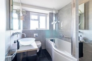 Hair dryer, towels