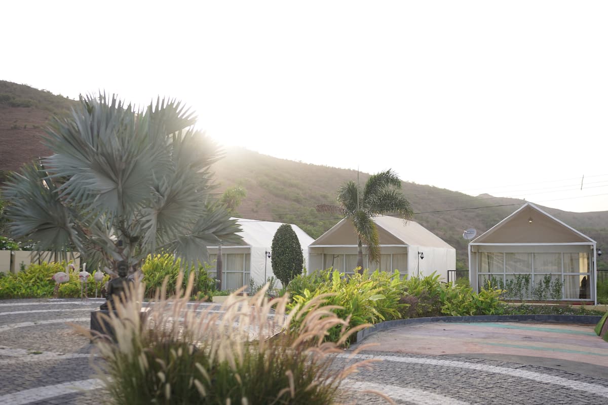 Swiss Tent | 1 bedroom, premium bedding, Select Comfort beds, soundproofing