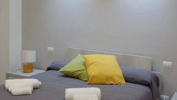 1 bedroom, desk, iron/ironing board, travel cot