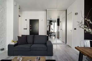 Leilighet – deluxe | 1 soverom, individuelt dekorert, individuelt innredet og skrivebord