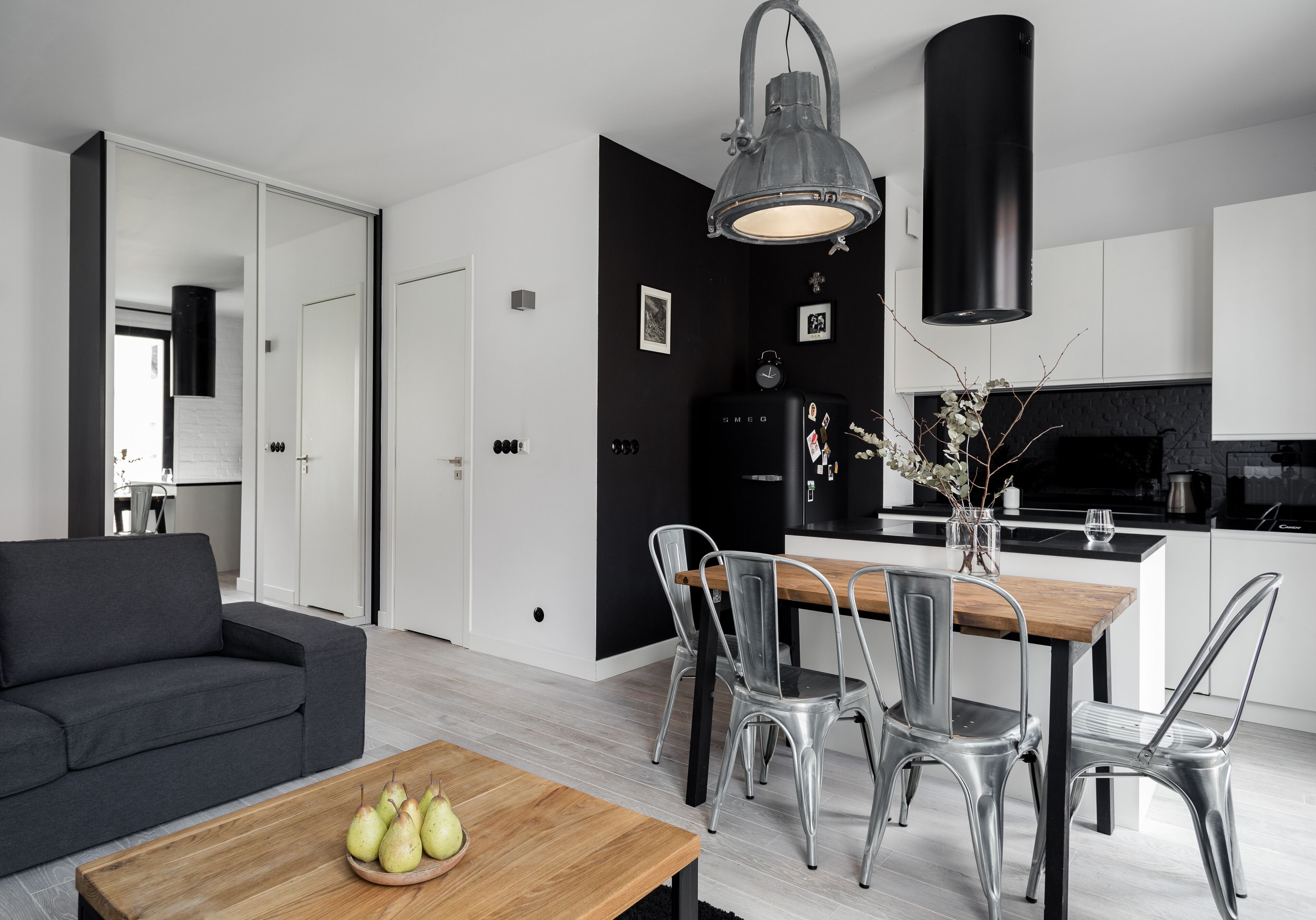 Apartamento luxo | Cozinha privada | Geladeira grande, micro-ondas, cooktop, lava-louças