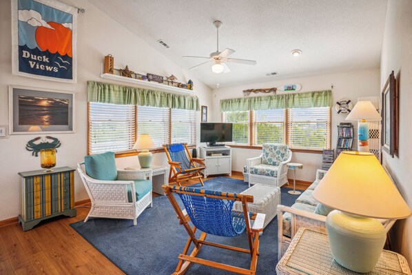 TV - Duck Views-- 4BR Oceanside Duck Home with Private Pool (Duck)