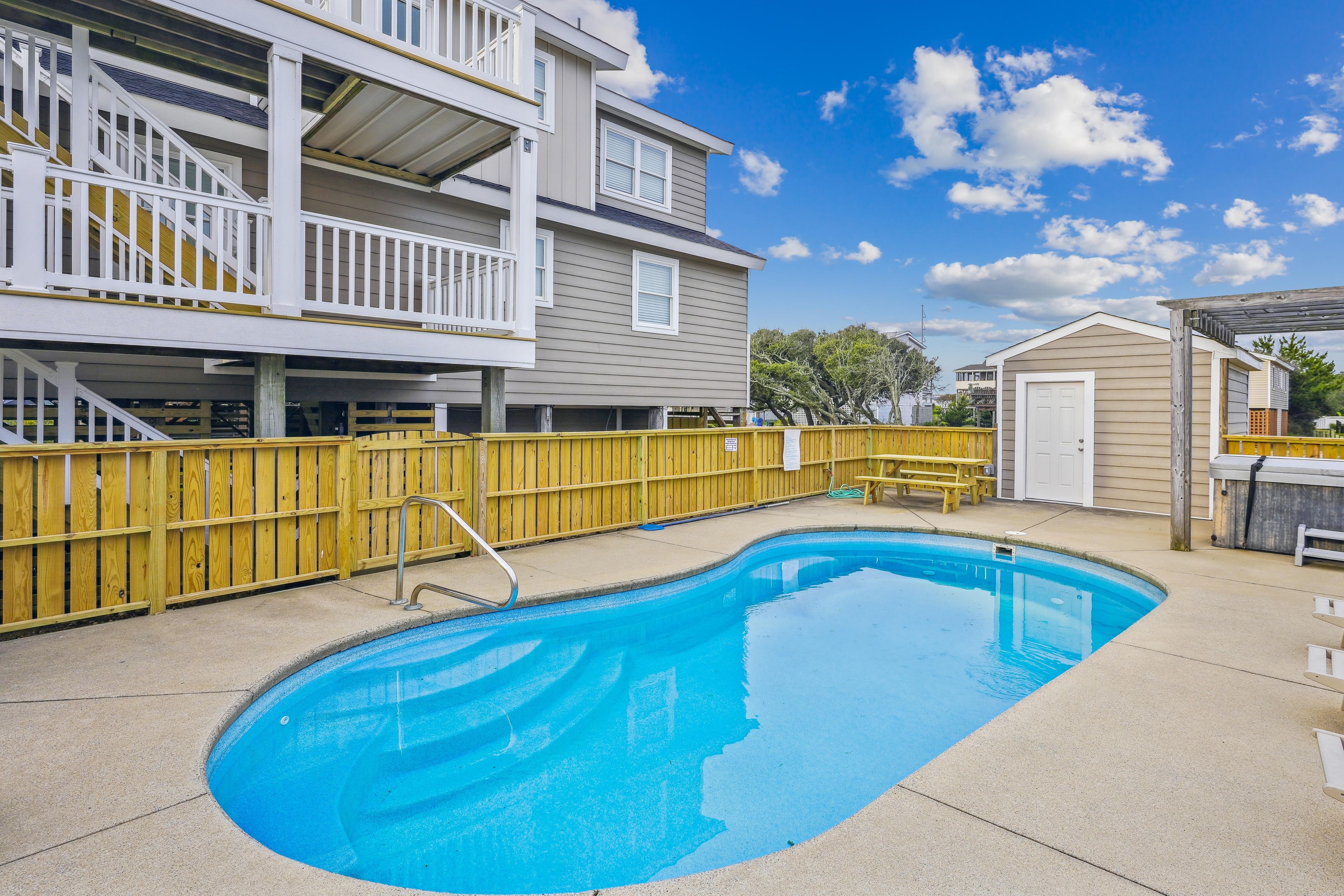 A heated pool