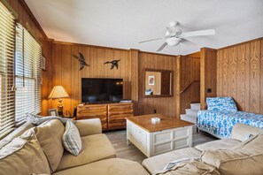 TV, fireplace, DVD player, foosball - Surf N Sound -- Pet Friendly 4BR with Ocean and Sound Views in Duck (Duck)