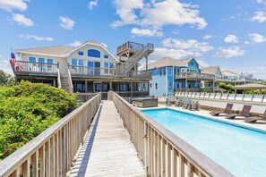 Pool - Ocean Paradise -- Spacious 7BR Oceanfront with Pool, Hot Tub and More! (Corolla)
