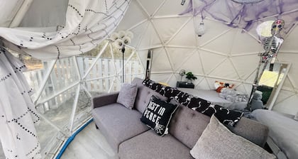 Tally Glamping Farmstay GIMPY’S GEODOME with mini horses, goats, cows, chickens